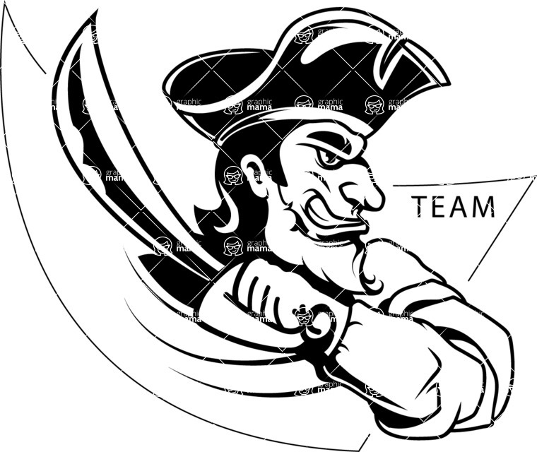 Vector Mascot Collection - Pirate Mascot Logo